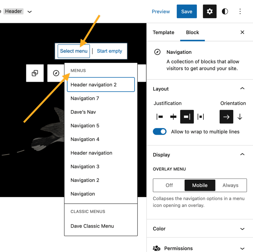 Navigation Block WordPress 5.9